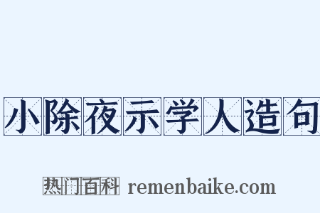 小除夜示学人造句是什么意思的图片